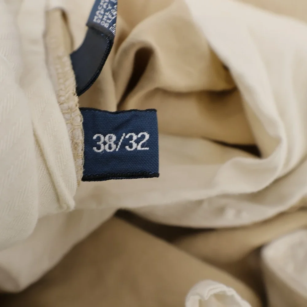 Vintage Polo Ralph‎ Lauren Linen Silk Pleated Pants Tan Mens 36x31 Slacks